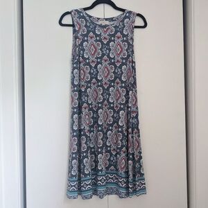 Loft XS Print Shift Dress